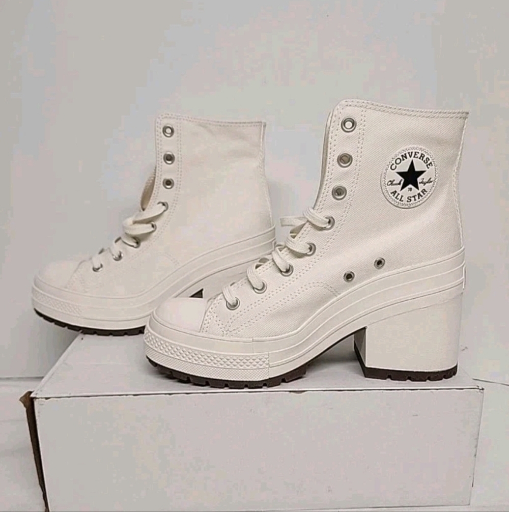 Converse Chuck 70 De Luxe Heel Shoes 'Egret' - A05348C Size Women 12.5 - Picture 2 of 4